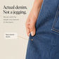Drawstring Waist Tapered Leg Denim Joggers