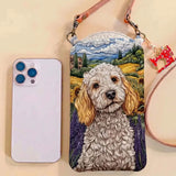 Cockapoo Dog Quilted Slim Phone Crossbody Bag