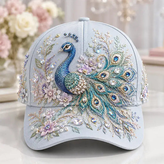 Peacock 3D-printed Creature Pattern Cap