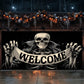Skeleton Welcome Halloween Garage Door Banner Decoration