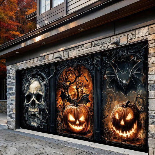 Infernal Halloween Gate Garage Door Banner Decoration