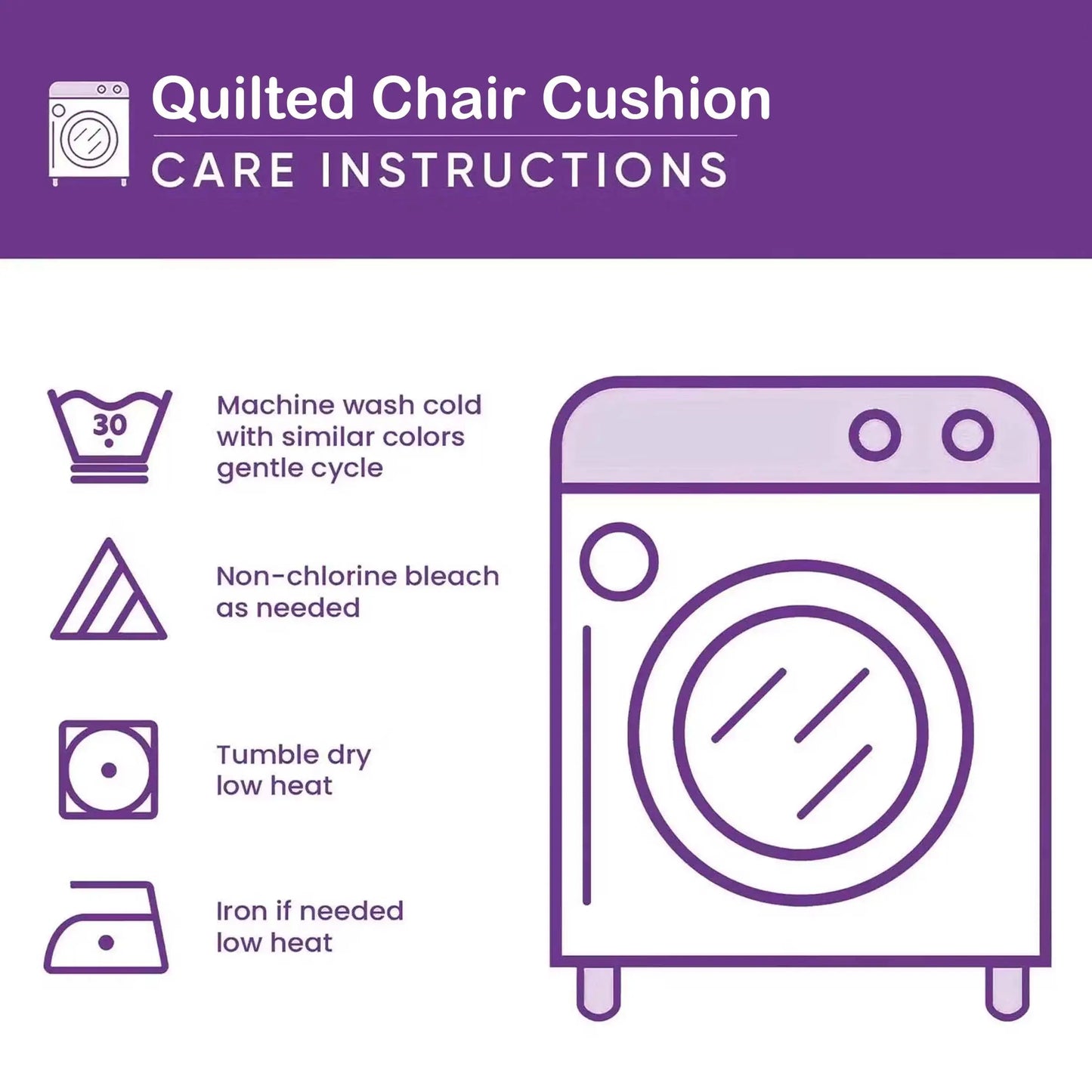 Iris Quilted Chair Cushion