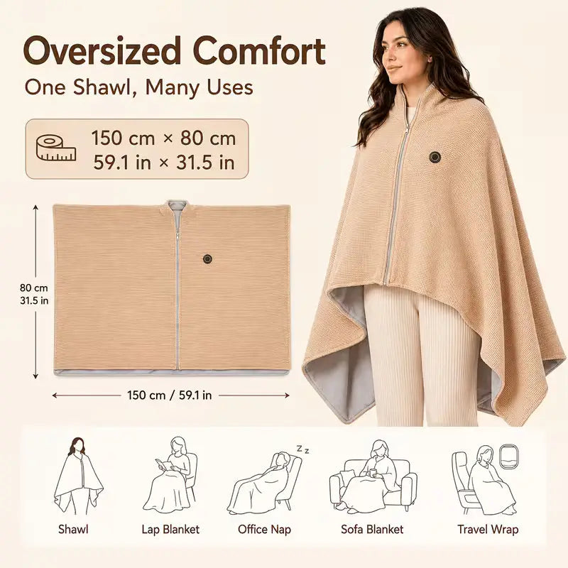 Wearable Heated Blanket – Cozy Hands-Free Warmth