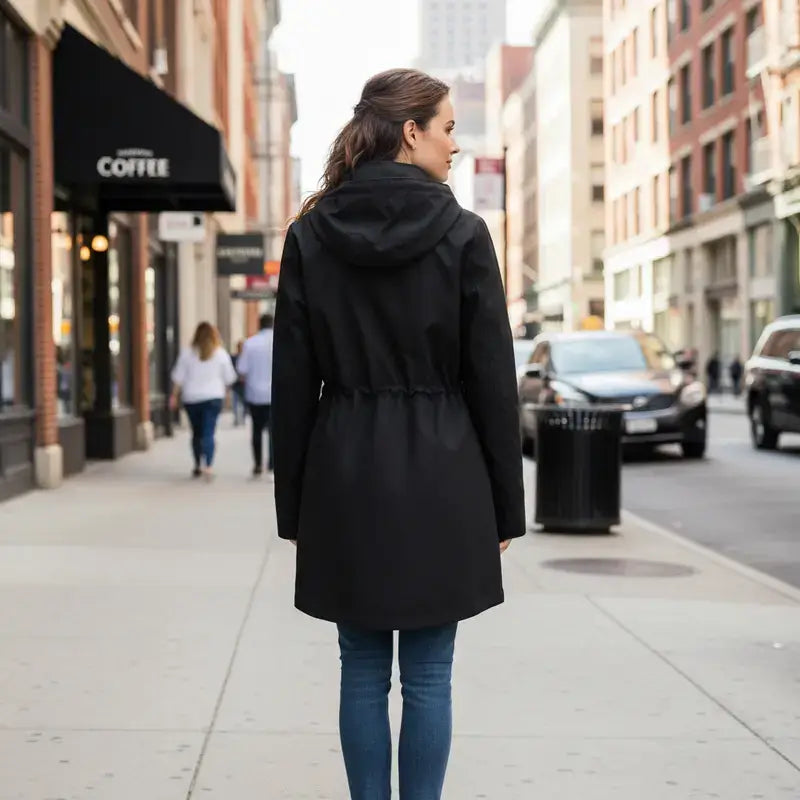 Women's Waterproof Woven Hooded Coat