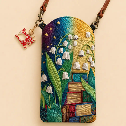 Lily of Valley Quilted Slim Phone Crossbody Bag