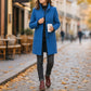 Women's Button-Front Stand Collar Fall Coat