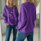 Women's Hummingbird Flower Art Print Casual Sweatshirt