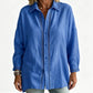 Women's Casual Spliced Long Sleeve Blouse