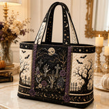 Zombie Graveyard Skeleton Handmade Tote Bag