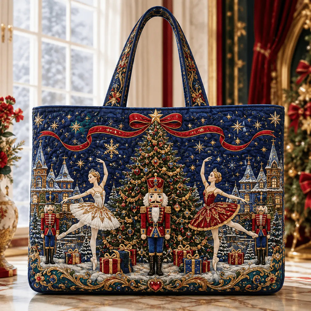 Holiday Soldier Doll Dancer Handmade Tote Bag