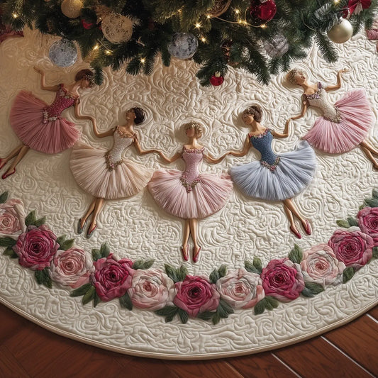 Rosie Ballerina Quilted Tree Skirt