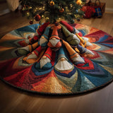 Spiral Gnomes Quilted Tree Skirt