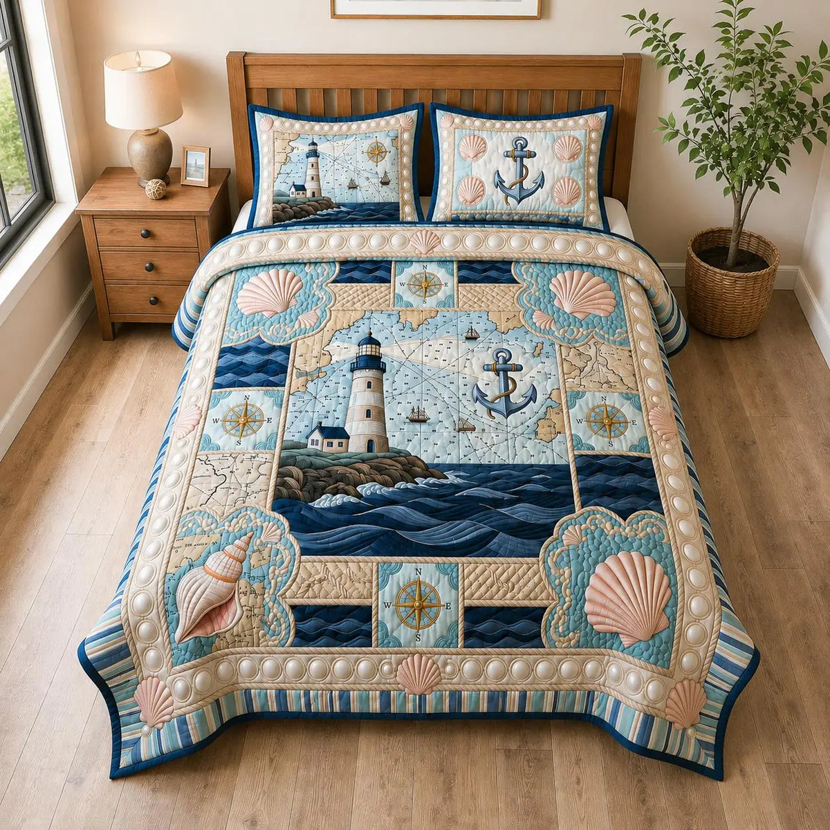 Sea Escape Quilted Bedding Set