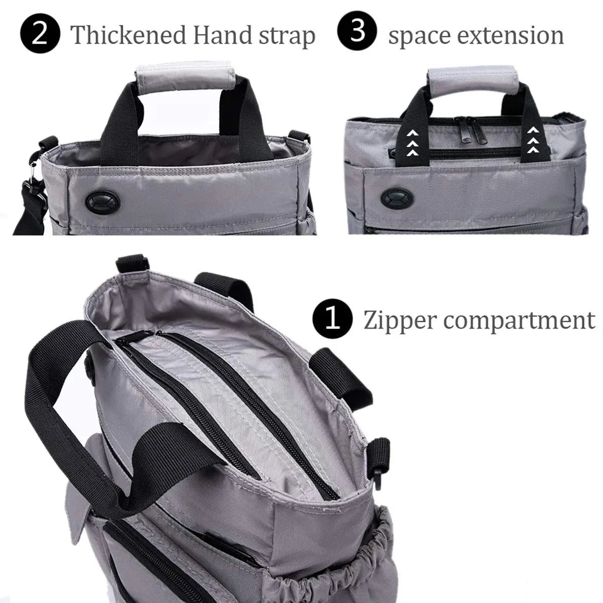 Nylon Multifunctional Crossbody Messenger Bag