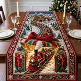 North Pole Christmas Train Quilted Table Runner