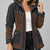 Women's Denim Jackets Long Hooded Patchwork Zip Up Jacket