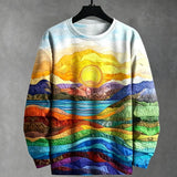 Lakeside Sunset Colorful Boho Style Sweatshirt