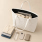 2pcs Blue Dragonfly Quilted Tote Bag Set