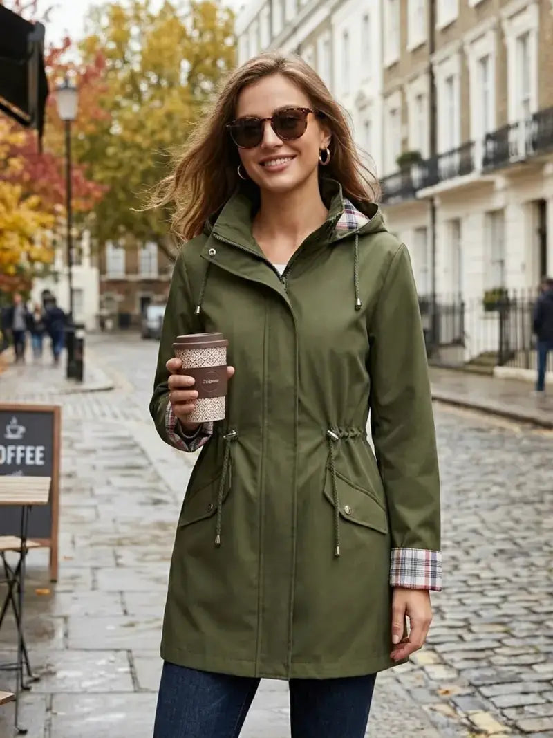 Women's Waterproof Woven Hooded Coat