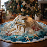 Piano Notes Quilted Tree Skirt