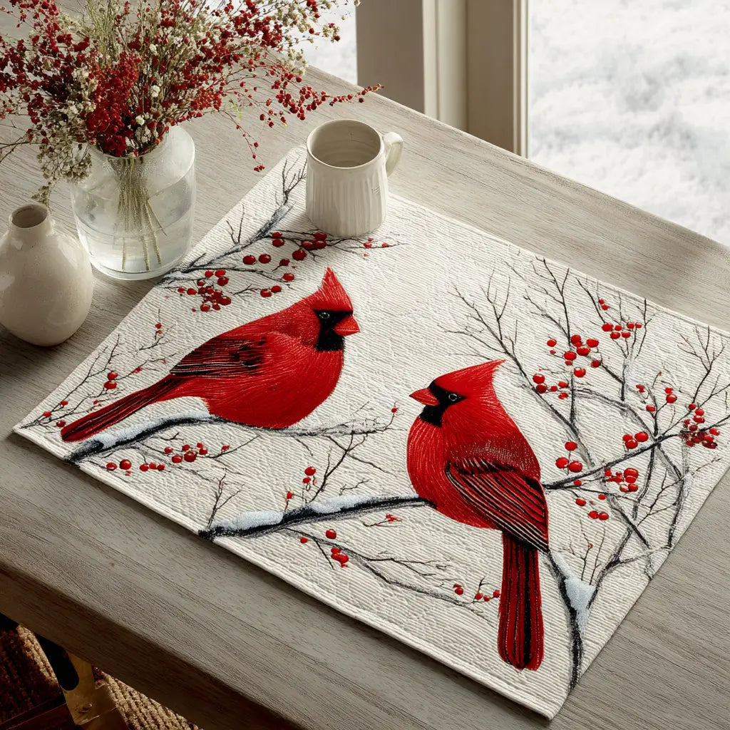 Cardinal Song Quilted Place Mat