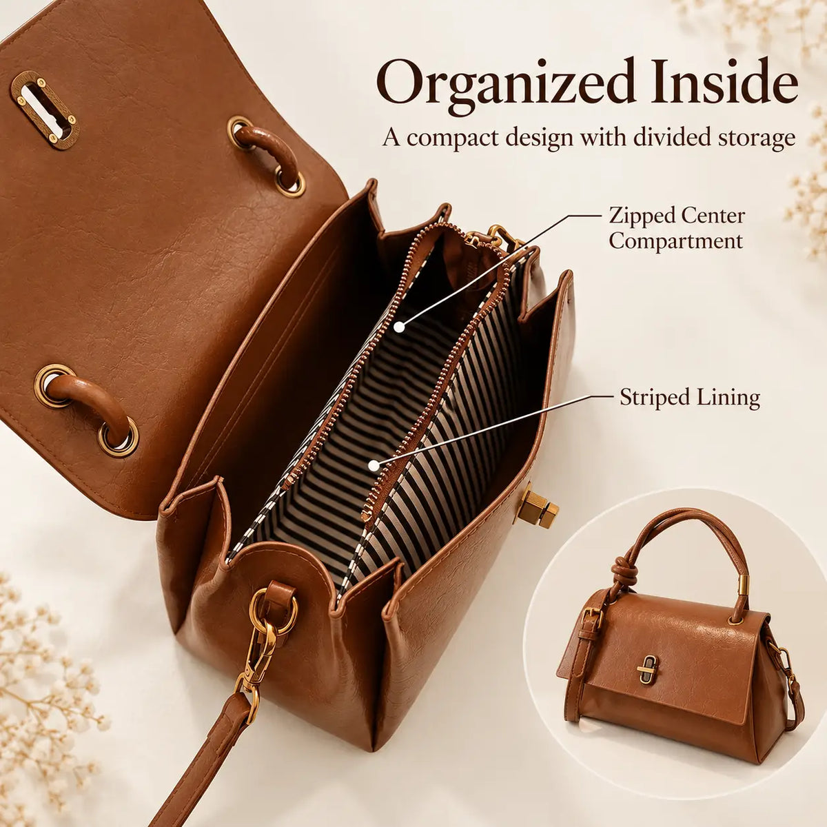Top Handle Crossbody Bag