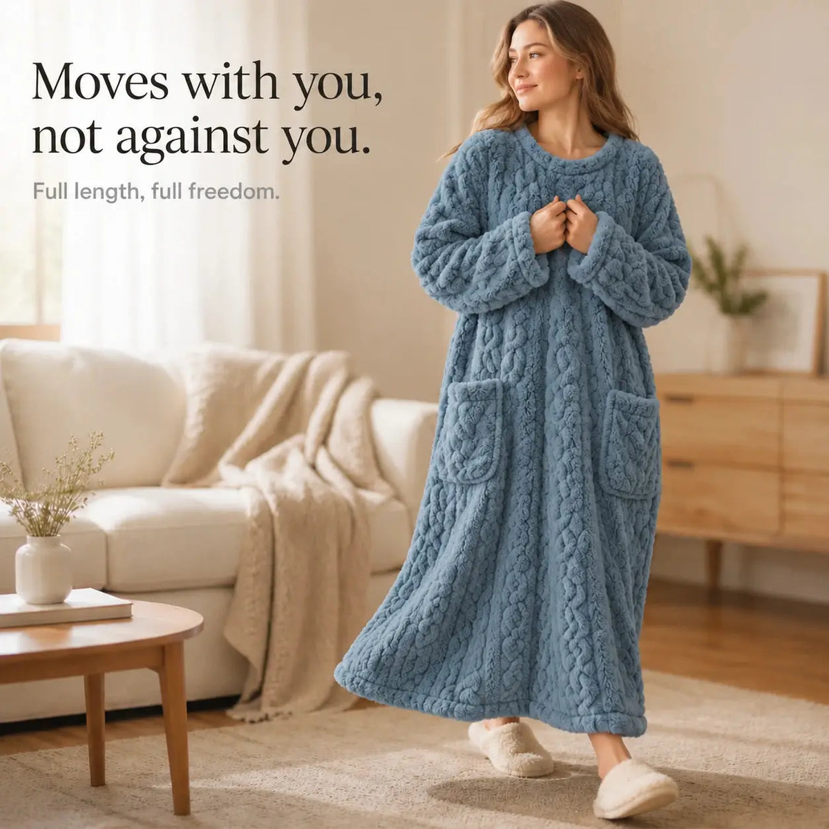 Women's Thick Long-Sleeve Look House Dress