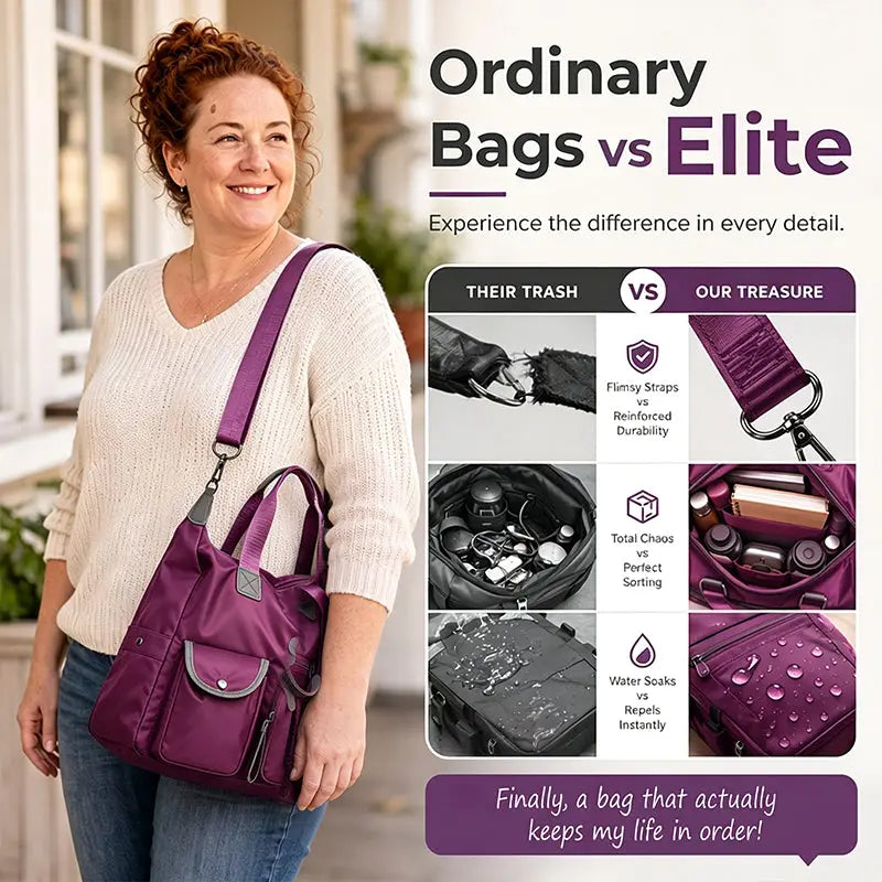 Large Capacity Waterproof Multi-Pocket Tote Bag