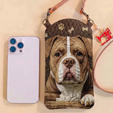 Bulldog Quilted Slim Phone Crossbody Bag