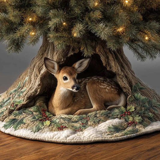 Deer Quilted Tree Skirt