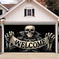 Skeleton Welcome Halloween Garage Door Banner Decoration