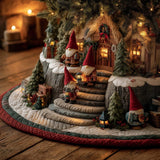 Christmas Snowy Gnome Quilted Tree Skirt