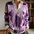 Women's Vintage Floral Art Pattern Print Buttoned Cardigan Sweater