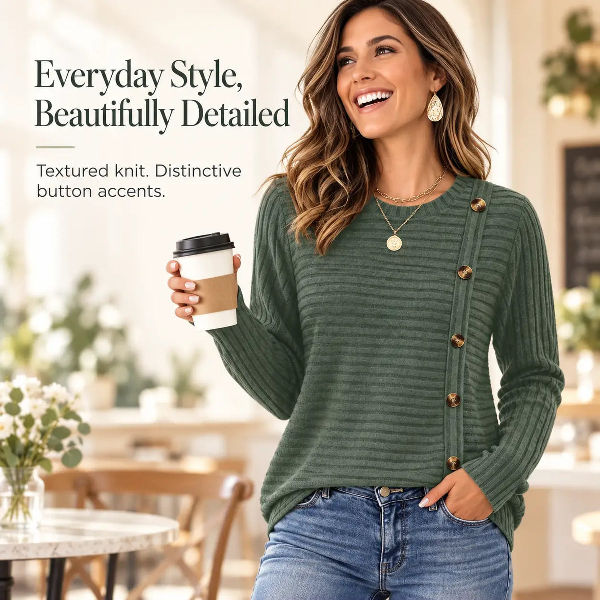 Women’s Fall Sweater Tunic Top Long Sleeve Cozy Casual Shirt