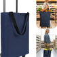 2-in-1 Folding Oxford Shopping Cart with 360° Swivel Wheels