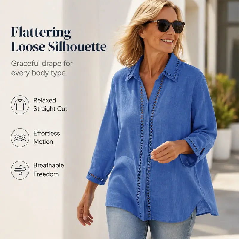 Women's Casual Spliced Long Sleeve Blouse