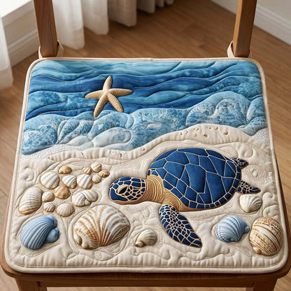 Sea Turtle Quilted Chair Cushion