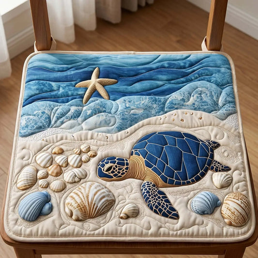 Sleeping Cat Quilted Chair Cushion