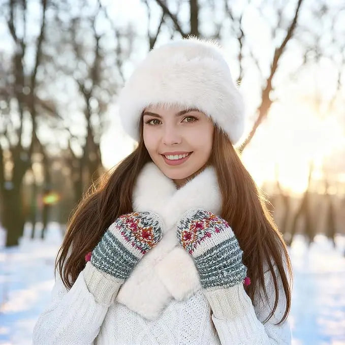 Winter Plush Thickened Scarf and Hat Warm Set