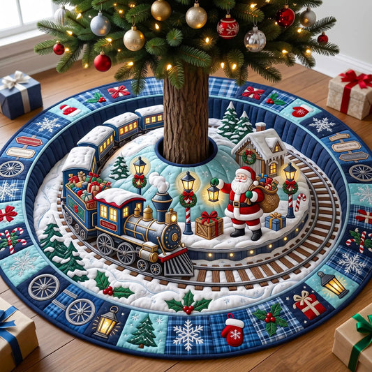Holiday Express Quilted Tree Skirt