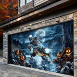 Gone Fishing Halloween Garage Door Banner Decoration