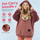 Cozy Pet Carrier Hoodie Built in Pouch for Cats Small Dogs