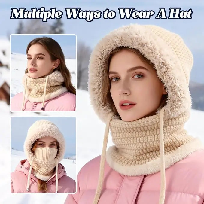 ❄️3 in 1 Beanie Hat with Scarf and Mask