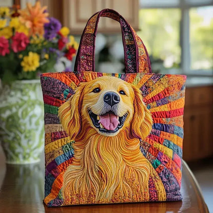 Sunshine Golden Smile Handmade Tote Bag