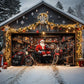Santa’s Workshop Motors Garage Door Banner Decoration