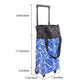 2-in-1 Folding Oxford Shopping Cart with 360° Swivel Wheels
