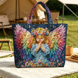 Angel And Wings Handmade Tote Bag