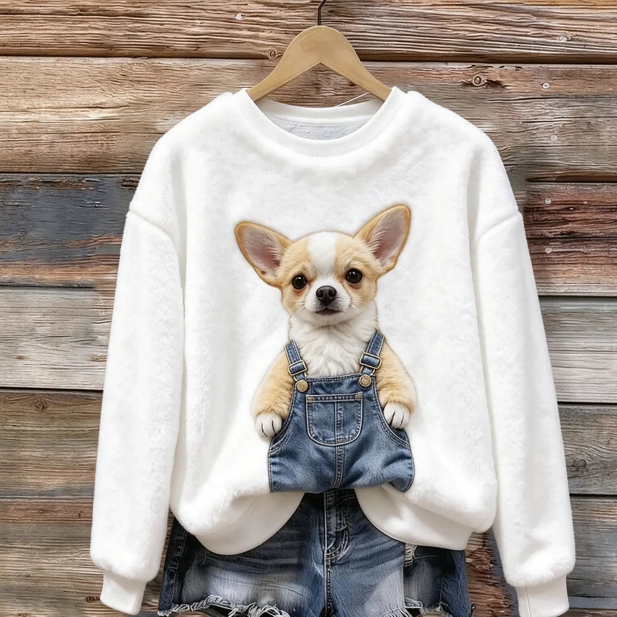 Chihuahua Puppy Cozy Plush Sweatshirt