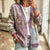 Collarless Soft-Denim-Look Button-Down Cardigan
