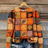 Autumn Leaf Colorful Boho Style Sweatshirt